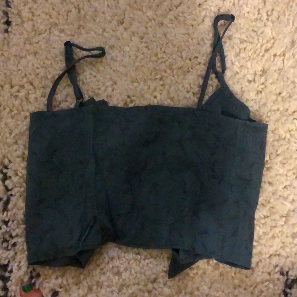 Soft green flowy crop top